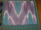 bargello look fabric in aqua, purples and white cotton quilt   QA 