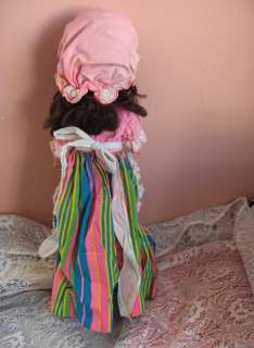   Effanbee Domestic Doll 18 Brunette Sleepy Eyes Striped Dress #1700