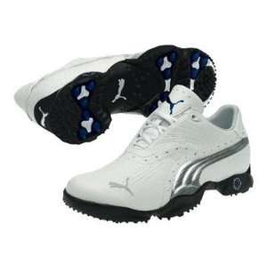  Puma Scramble Mens Golf Shoe   White/Puma Silver/Black 