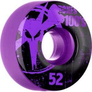   100S Og 52mm Purple Skateboard Wheels (Set Of 4)