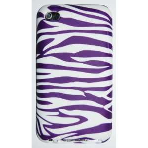  Purple Zebra Flexible Gel Case for Apple iPod Touch 4G 
