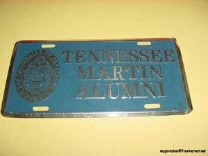 UNIVERSITY of TENNESSEE MARTIN ALUMNI NEW LICENSE PLATE  