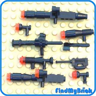 K105A Lego Weapons 9x Star Wars Black Blasters Set  NEW  