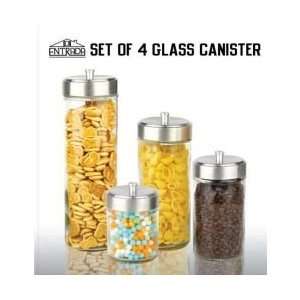    4 pc Canister Set With Metal Lids REDEN6052
