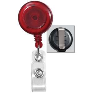   Red Retractable Badge Reels With Belt Clip 2120 3606