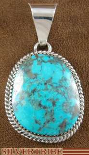 Navajo Indian Jewelry Sterling Silver Turquoise Pendant  