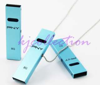 PNY 16GB 16G USB Flash Drive Memory Metal Housing blue WHISTLE ATTACHE 