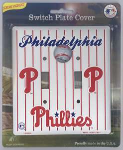 Philadelphia Phillies Double Light Switch Plate Cover  