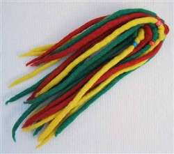 FAIRTRADE LONG FELT HAIR SCRUNCHY EXTENSIONS DREADLOCK  