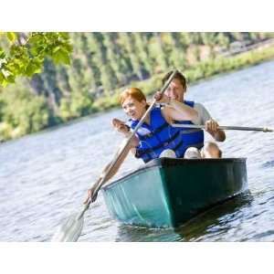  Couple Rowing Boat   24W x 18H   Peel and Stick Wall 