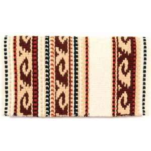  Mayatex Saddle Blanket   Wool Del Mar   Cream and Brown 