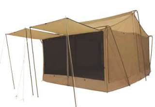 AWNING 14 x 10 CANVAS SCREEN HOUSE TENT w/FLY Cover  