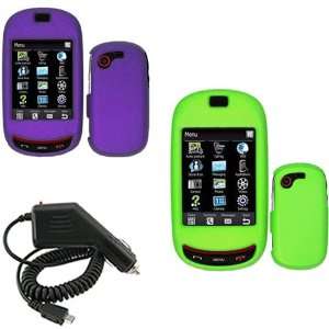   Faceplate Cover + Rapid Car Charger for Samsung Gravity Touch T669