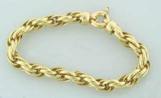 HEAVY THICK 18K GOLD CHINI CHAIN LINK BRACELET ITALY  