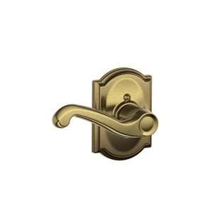Schlage F170 609 Antique Brass Dummy Flair Style Lever with Camelot 