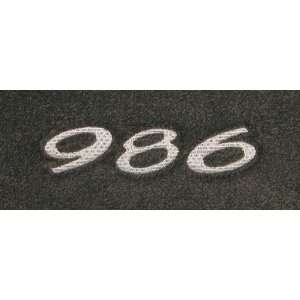    Boxster Red Mat Logo 986 (Script) Embroidery   White Automotive