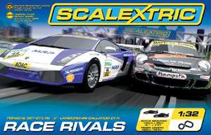 Scalextric Race Rivals 1/32 Slot Car Race Set Lamborghini vs Porsche 