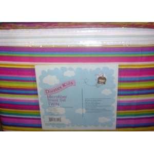  Divatex Kids Rainbow Stripe Twin Sheet Set
