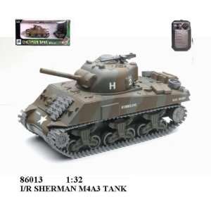  Sherman M4A3 RC Tank Infra red Remote Control 132 Diecast 