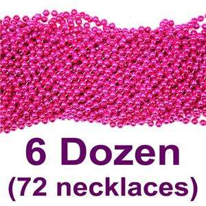 Mardi Gras Beads Pink Necklaces 6 Dozen (72 pcs) Lot  