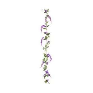   Pack of 12 Artificial Orchid Mini Wisteria Silk Flower Garlands 6