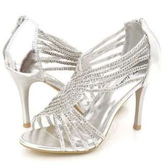  Delicacy Diana51 Evening Heels Silver Shoes