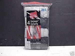 Mens Hanes Color Boxer Briefs Underwear L 36 38  