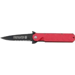 Smith & Wesson SWFIS Red Firefighter Issue Serrated Knife