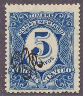 ey56 Mexico #498 5c P Due w/Carranza Mint LH Sc $22 VF  