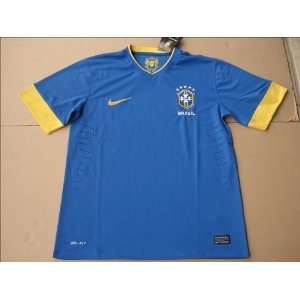 New Soccer Jersey 2012 13 New Brazil Away Short Sleeves Football Shirt 