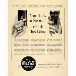   Ad Coca Cola Beverage Carbonated Soda Glass Drink   Original Print Ad