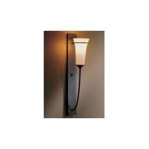    03 ZW68 Banded 1 Light Wall Sconce in Mahogany with Soft Amber glass