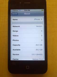 Apple iPhone 4   32GB   Black (Verizon) Smartphone 885909420452  