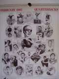 1983 HUGE College Football Calendar 260+ Player Pics  