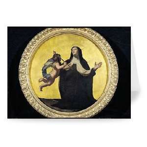The Ecstasy of St. Theresa (oil on canvas)    Greeting Card (Pack of 