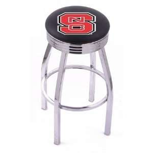  North Carolina State Single Ring Swivel Bar Stool Sports 