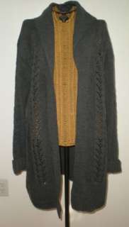 EXPRESS Long Grey Wrap Cardigan Sweater Coat M  