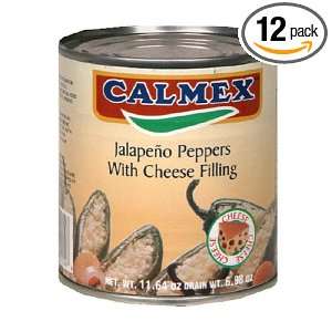 Calmex Stuffed Jalepe?os with Cheese, 11.64 Ounce Units (Pack of 12 