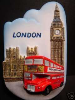 Double Decker Bus / Big Ben,London,Europe Fridge Magnet  