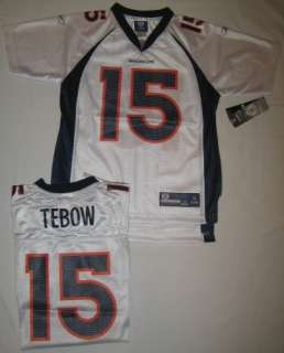 Denver Broncos Football Tim Tebow Youth Jersey White  