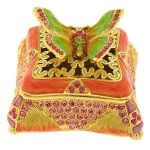   , Swarovski Crystal, Enameled Butterfly Box Keepsake Box Jewelry