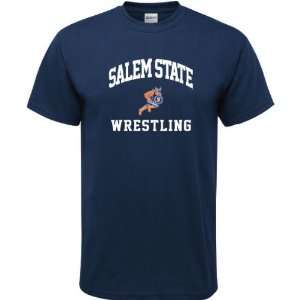    Salem State Vikings Navy Wrestling Arch T Shirt