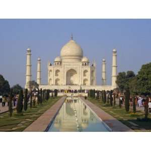 Taj Mahal on the Banks of the Yamuna River, Built by Shah Jahan for 