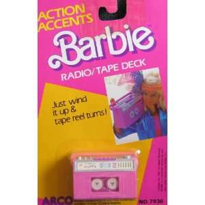  Action Accents BARBIE Radio / Tape Deck   Wind It Up & Tape 