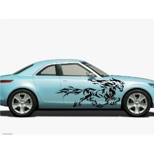 Car Vinyl Side Graphics Tribal Tattoo Pattern Flame Mustang Horse 