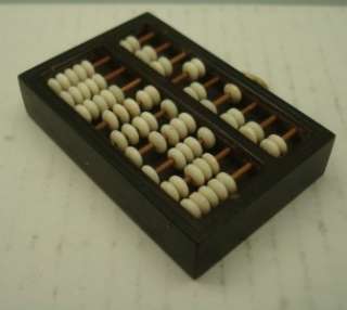 Miniature Carved Oxbone & Wood Counting Abacus   Oriental Chinese 