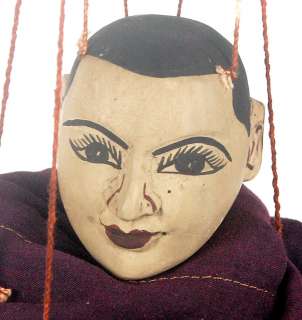   Marionette Puppet Thailand Burma Hand Made Wooden Beautiful  