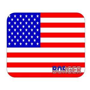  US Flag   Borger, Texas (TX) Mouse Pad 