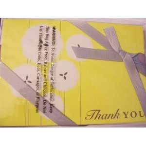Cards and Envelopes ~ Yellow Thank You Cards (Set of 8; Gray Envelopes 