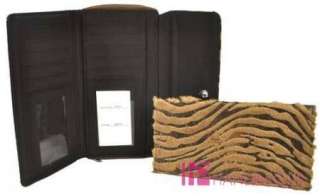 New SOFT SUEDE ZEBRA Stripe Snakeskin CLUTCH POCKET Purse Bag Handbag 